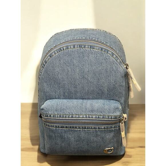 NWT Coach CR764 Charter Denim Large Backpack - Picture 3 of 9